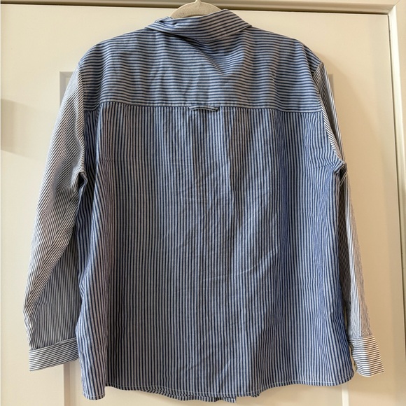 Ba&sh Striped Button-Down Long Sleeve Shirt Size M - Picture 11 of 11